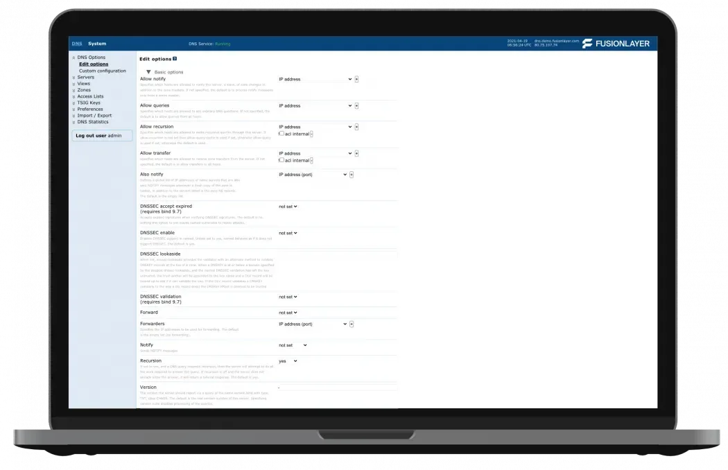 Imageye imgi 6 DNS Edit Options